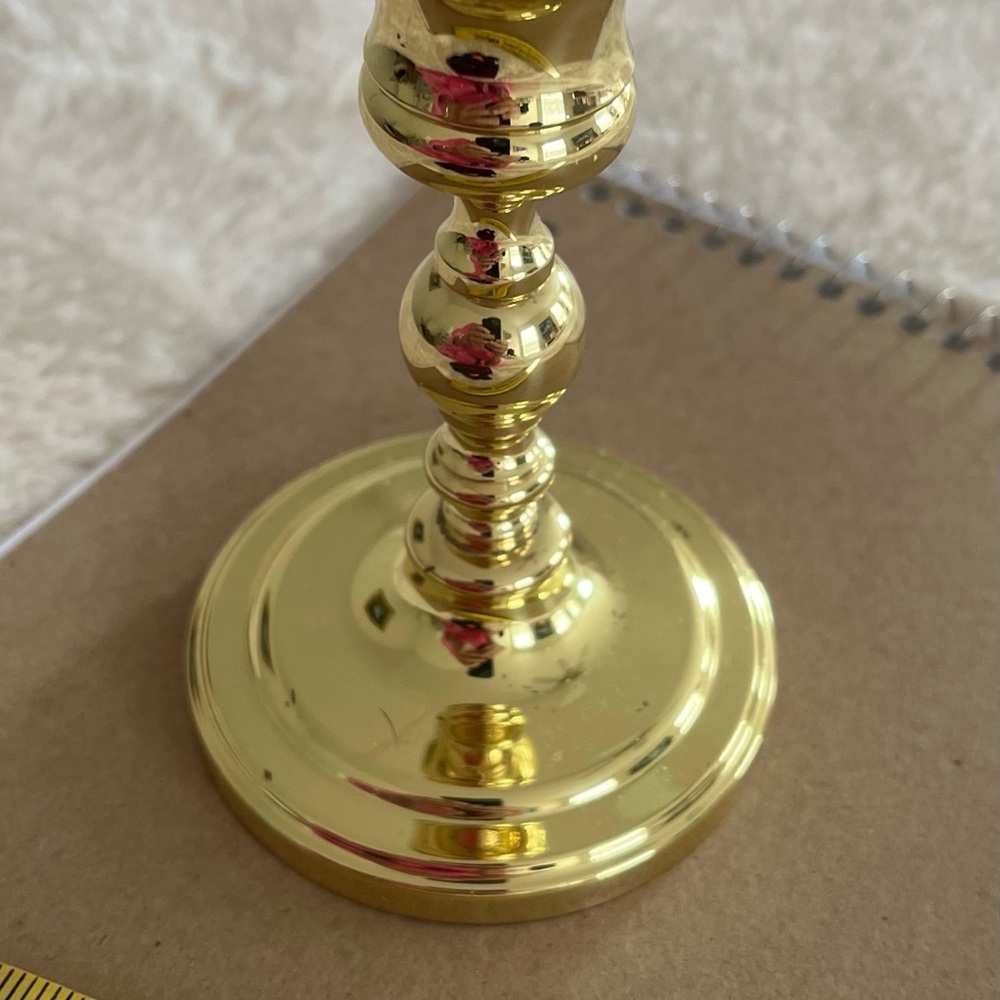 Gold plated Brass Candle Holder - Gold Accent Home Decor
